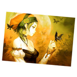 Maxbell 1set Crystal/Rhinestone/Diamond Painting Picture with Kit Girl and Butterfly