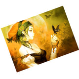 Maxbell 1set Crystal/Rhinestone/Diamond Painting Picture with Kit Girl and Butterfly