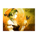 Maxbell 1set Crystal/Rhinestone/Diamond Painting Picture with Kit Girl and Butterfly