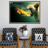 Maxbell 1set Crystal/Rhinestone/Diamond Painting Picture with Kit Cat