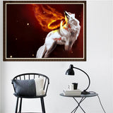 Maxbell 1set Crystal/Rhinestone/Diamond Painting Picture with Kit Spitfire Wolf