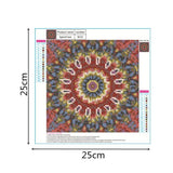 Maxbell Full Drill DIY Flower Diamond Embroidery Painting Cross Stitch Kit Rose Red