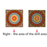 Maxbell Full Drill DIY Flower Diamond Embroidery Painting Cross Stitch Kit Orange