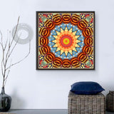 Maxbell Full Drill DIY Flower Diamond Embroidery Painting Cross Stitch Kit Orange