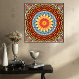 Maxbell Full Drill DIY Flower Diamond Embroidery Painting Cross Stitch Kit Orange