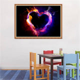 Maxbell DIY 5D Diamond Embroidery Painting Cross Stitch Art Kit Home Decor Heart