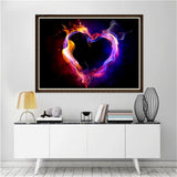 Maxbell DIY 5D Diamond Embroidery Painting Cross Stitch Art Kit Home Decor Heart