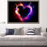 Maxbell DIY 5D Diamond Embroidery Painting Cross Stitch Art Kit Home Decor Heart
