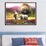 Maxbell DIY 5D Diamond Painting Embroidery Cross Stitch Kit 40x30cm Bear