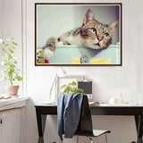 Maxbell DIY 5D Diamond Painting Embroidery Cross Stitch Kit 40x30cm Cat