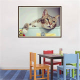 Maxbell DIY 5D Diamond Painting Embroidery Cross Stitch Kit 40x30cm Cat