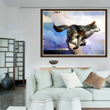Maxbell DIY 5D Diamond Painting Embroidery Cross Stitch Kit 40x30cm Running Wolf