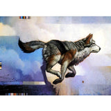 Maxbell DIY 5D Diamond Painting Embroidery Cross Stitch Kit 40x30cm Running Wolf
