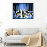 Maxbell DIY 5D Diamond Painting Embroidery Cross Stitch Kit 40x30cm Wolves