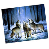 Maxbell DIY 5D Diamond Painting Embroidery Cross Stitch Kit 40x30cm Wolves