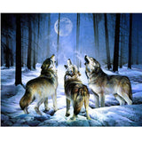 Maxbell DIY 5D Diamond Painting Embroidery Cross Stitch Kit 40x30cm Wolves