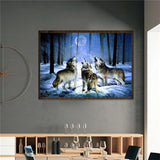 Maxbell DIY 5D Diamond Painting Embroidery Cross Stitch Kit 40x30cm Wolves