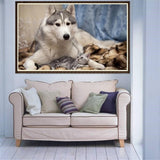 Maxbell 1 Set DIY Diamond Picture with Crystal Painting Kit Hand Craft Dog and Cat