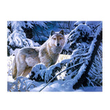 Maxbell 1 Set DIY Diamond Picture with Crystal Painting Kit Hand Craft Snow Wolf