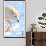 Maxbell Wolf 5D Diamond Painting DIY Embroidery Cross Stitch Needlework Craft White