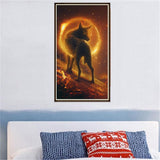 Maxbell Wolf 5D Diamond Painting DIY Embroidery Cross Stitch Needlework Craft Brown