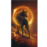 Maxbell Wolf 5D Diamond Painting DIY Embroidery Cross Stitch Needlework Craft Brown