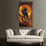 Maxbell Wolf 5D Diamond Painting DIY Embroidery Cross Stitch Needlework Craft Brown
