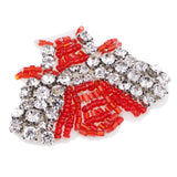 Max Shell Shape Sequins Beaded Decorative Applique Patches for Clothes Hat Red