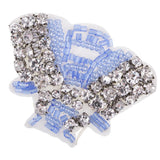 Max Shell Shape Sequins Beaded Decorative Applique Patches for Clothes Hat Blue