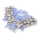 Max Shell Shape Sequins Beaded Decorative Applique Patches for Clothes Hat Blue