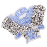 Max Shell Shape Sequins Beaded Decorative Applique Patches for Clothes Hat Blue