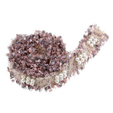 Max 1 Yard Vintage Lace Ribbon Trim for Wedding Bridal Sewing Craft Pink Grey
