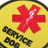 Max Embroidery Sew On Patch Service Dog Applique for Bag Hat Jeans Craft Yellow