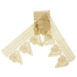 Maxbell 1 Yards Lace Ribbon Crafts Trim DIY Embroidered For Sewing Decoration 14.3cm Wide