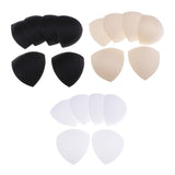 Max 3 Pairs Soft Women's Triangle Bra Pads Inserts for Sports Bra Bikini Black