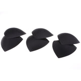 Max 3 Pairs Soft Women's Triangle Bra Pads Inserts for Sports Bra Bikini Black