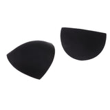 Max 3 Pairs Soft Women's Triangle Bra Pads Inserts for Sports Bra Bikini Black