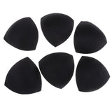 Max 3 Pairs Triangle Sewing In Insert Foam Soft Cup Removable Padded  Black