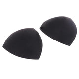 Max 3 Pairs Triangle Sewing In Insert Foam Soft Cup Removable Padded  Black