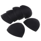 Max 3 Pairs Triangle Sewing In Insert Foam Soft Cup Removable Padded  Black