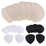 Max 3 Pairs Triangle Sewing In Insert Foam Soft Cup Removable Padded  Black