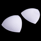 Max 3 Pairs Triangle Sewing In Insert Foam Soft Cup Removable Padded  White