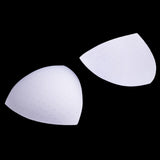 Max 3 Pairs Triangle Sewing In Insert Foam Soft Cup Removable Padded  White