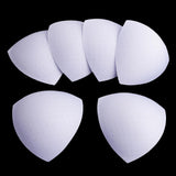 Max 3 Pairs Triangle Sewing In Insert Foam Soft Cup Removable Padded  White