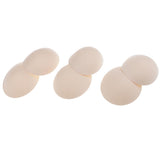Max 3 Pairs Beige Soft Round Bra Pads Inserts for Sports Bikini Top Swimsuit Bra