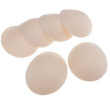 Max 3 Pairs Beige Soft Round Bra Pads Inserts for Sports Bikini Top Swimsuit Bra