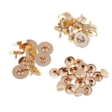 Maxbell 10 Sets Double Sided Nail Magnetic Button Clasp Sewing Fasteners Gold 18mm