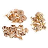 Maxbell 10 Sets Double Sided Nail Magnetic Button Clasp Sewing Fasteners Gold 18mm