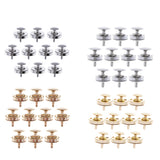 Maxbell 10 Sets Double Sided Nail Magnetic Button Clasp Sewing Fasteners Gold 18mm