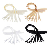 Max 5Pcs Nylon Coil Zippers Closed End Invisible Zipper for Sewing Dark Beige